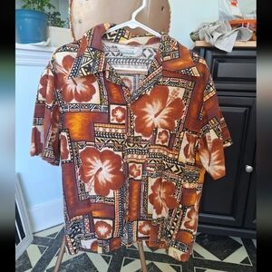 Hawaiian Vintage Barkcloth Aloha shirt XL